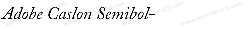 Adobe Caslon Semibol字体转换